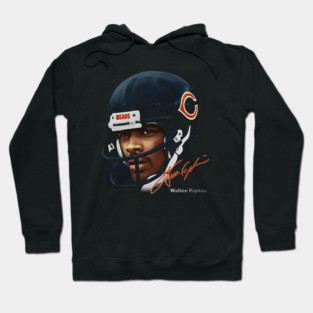 Walter Payton Watercolor Art Hoodie