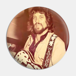 Waylon jennings - vintage 2 Pin