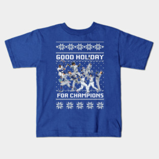 Dodgers Good Holiday for Champions Christmas 2025 Ugly Sweater Kids T-Shirt