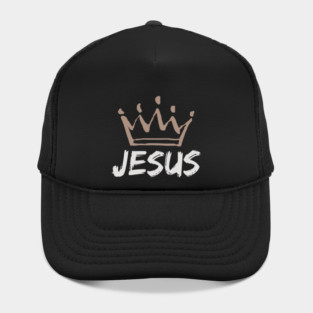 Jesus Crown Graphic – Bold Christian Typography Hat