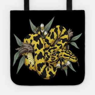 Yellow Carpet Python with Eucalyptus Tote