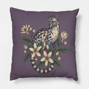 Civet Cat with Botanical Jasmine Pillow