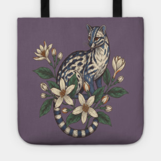 Civet Cat with Botanical Jasmine Tote