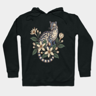 Civet Cat with Botanical Jasmine Hoodie