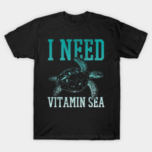 Turtle Pet I Need Vitamin Sea Turtle Scuba Diving Ocean Diver T-Shirt
