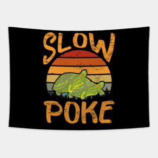 Turtle Pet Slow Poke for a Turtle Lovers Tapestry