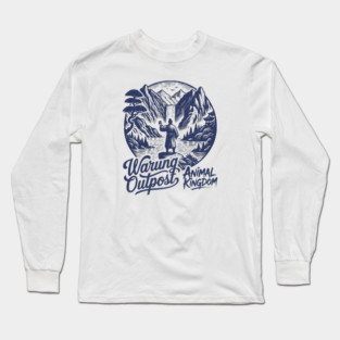 The Warung Outpost Adult Drinking at Animal Kingdom Orlando Distressed Look Long Sleeve T-Shirt
