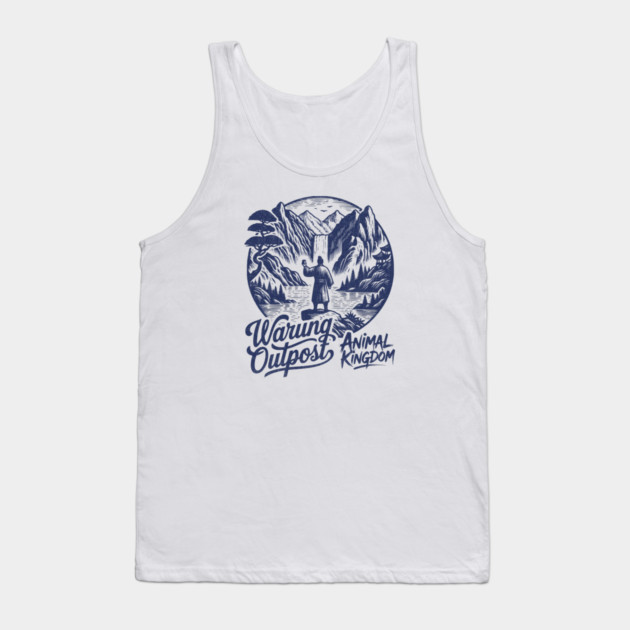 The Warung Outpost Adult Drinking at Animal Kingdom Orlando Distressed Look Tank Top by Joaddo