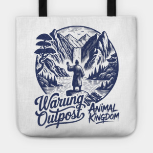 The Warung Outpost Adult Drinking at Animal Kingdom Orlando Distressed Look Tote