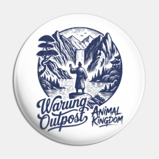 The Warung Outpost Adult Drinking at Animal Kingdom Orlando Distressed Look Pin