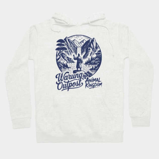 The Warung Outpost Adult Drinking at Animal Kingdom Orlando Distressed Look Hoodie by Joaddo
