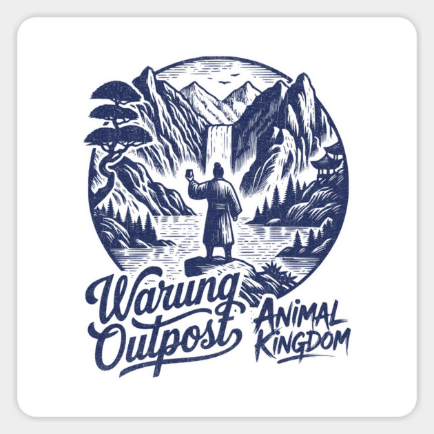 The Warung Outpost Adult Drinking at Animal Kingdom Orlando Distressed Look Magnet by Joaddo