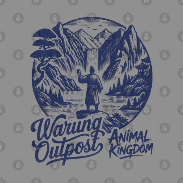 The Warung Outpost Adult Drinking at Animal Kingdom Orlando Distressed Look by Joaddo