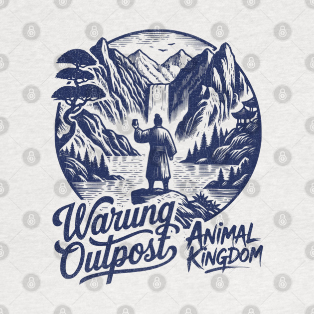 The Warung Outpost Adult Drinking at Animal Kingdom Orlando Distressed Look by Joaddo
