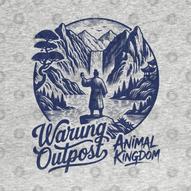 The Warung Outpost Adult Drinking at Animal Kingdom Orlando Distressed Look by Joaddo