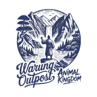 The Warung Outpost Adult Drinking at Animal Kingdom Orlando Distressed Look T-Shirt
