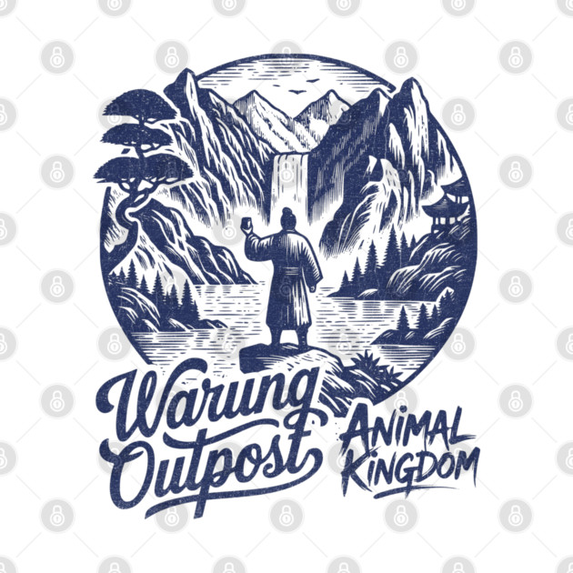 The Warung Outpost Adult Drinking at Animal Kingdom Orlando Distressed Look by Joaddo