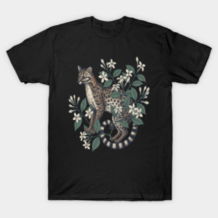 Civet Cat with Jasmine Flowers T-Shirt