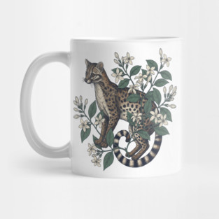 Civet Cat with Jasmine Flowers Mug