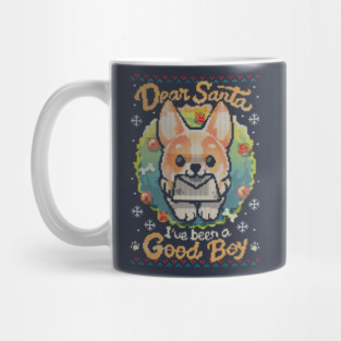 Cute Corgi Dog Christmas Good Boy Mug