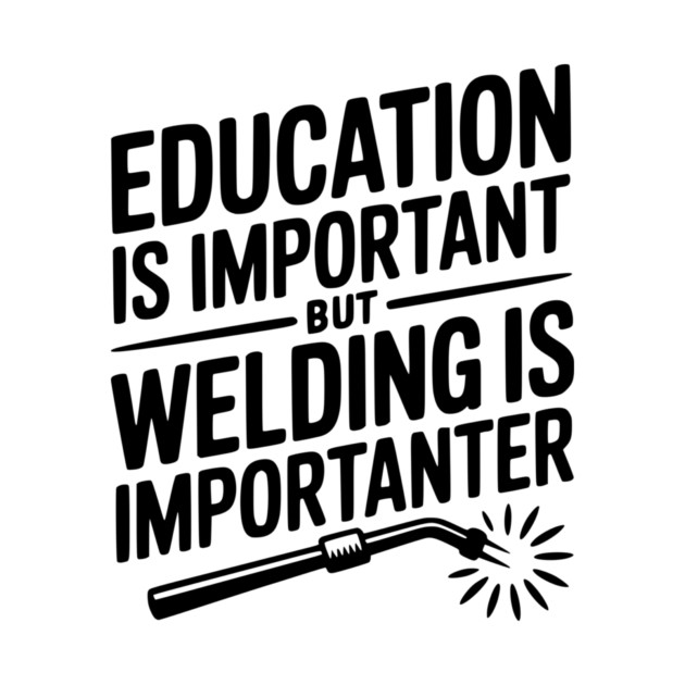Education is Important Welding is Importanter by Frank Ring