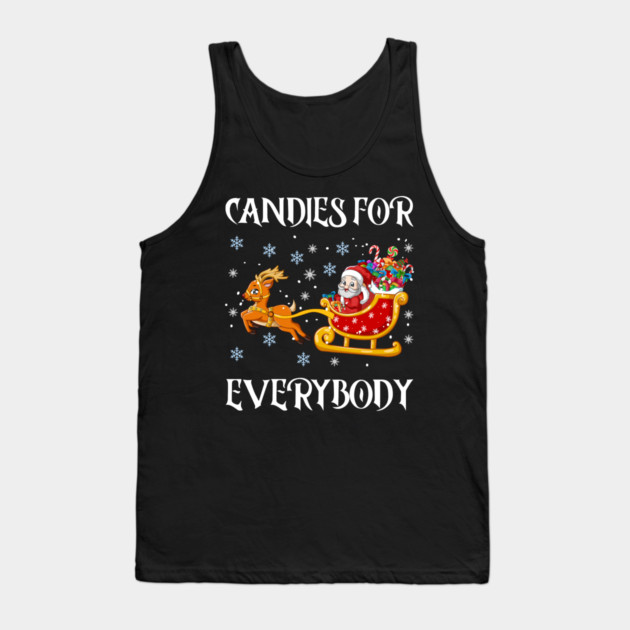 Candy Filled Santa Sleigh Fun Tank Top by Creatifly Graphic Tees