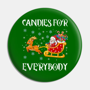 Candy Filled Santa Sleigh Fun Pin