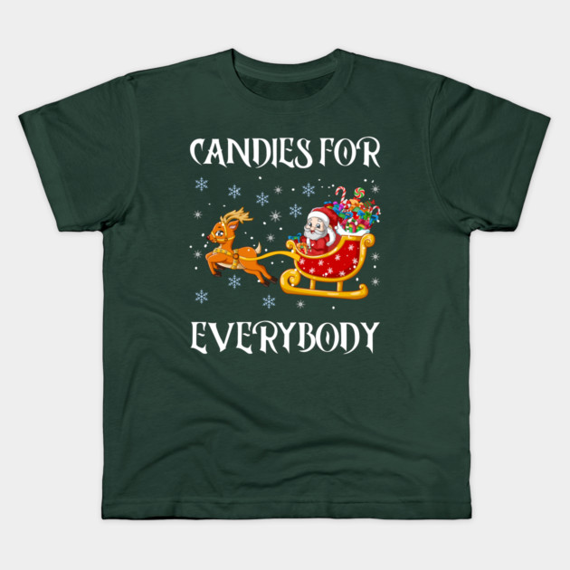 Candy Filled Santa Sleigh Fun Kids T-Shirt by Creatifly Graphic Tees