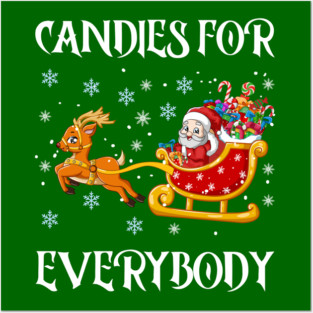 Candy Filled Santa Sleigh Fun Posters and Art