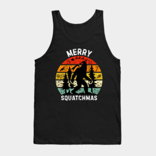Retro Christmas Squatch Holiday Tank Top