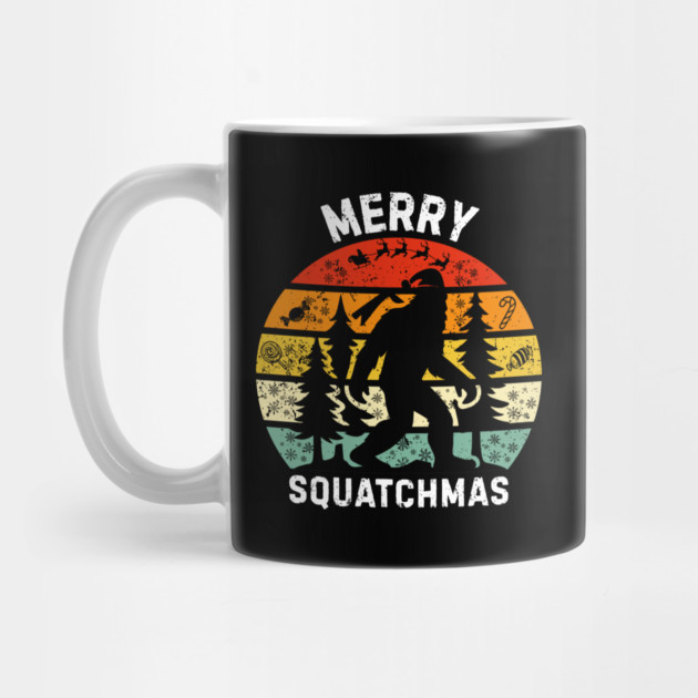 Retro Christmas Squatch Holiday by Creatifly Graphic Tees