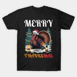 Festive Turkey Thanksmas Celebration T-Shirt