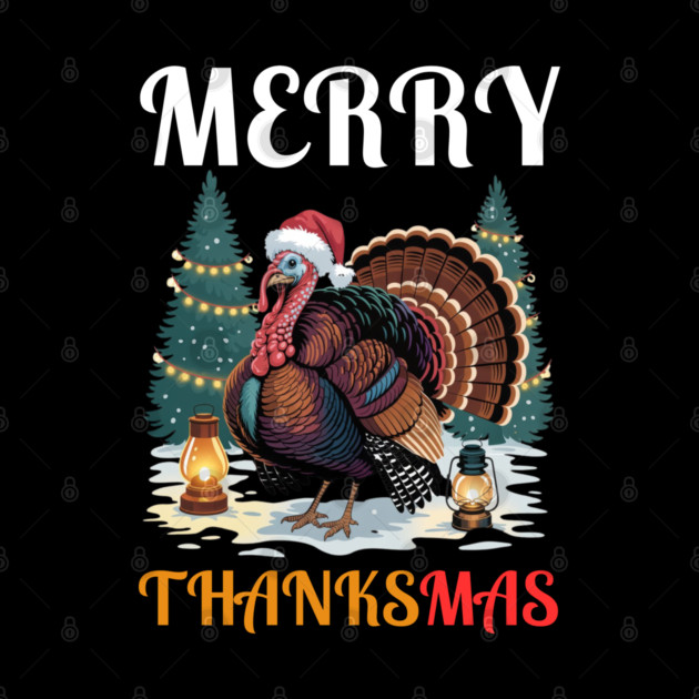 Festive Turkey Thanksmas Celebration by Creatifly Graphic Tees