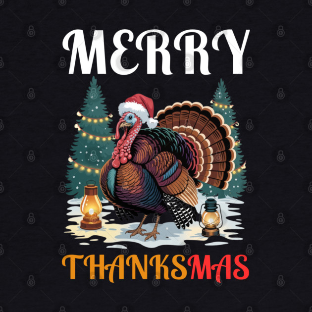 Festive Turkey Thanksmas Celebration by Creatifly Graphic Tees