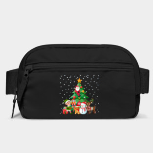 Magical Christmas Tree Scene with Santa, Elf, Snowman, Reindeer Bag