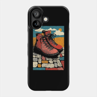 Worn Hiking Boots | An Adventurer's Gear Phone Case