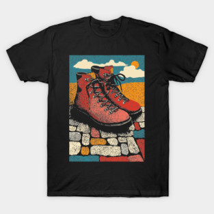 Worn Hiking Boots | An Adventurer's Gear T-Shirt