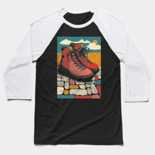 Worn Hiking Boots | An Adventurer's Gear Baseball T-Shirt