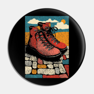 Worn Hiking Boots | An Adventurer's Gear Pin