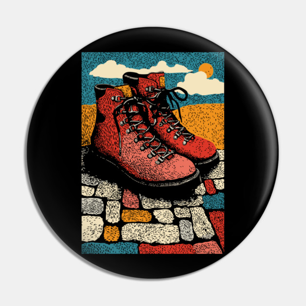 Worn Hiking Boots | An Adventurer's Gear Pin by TuncGK