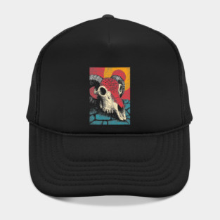 Gothic Ram Skull | Dark Academia Folk Art Hat