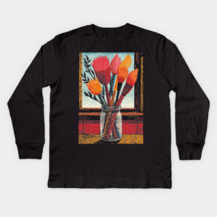The Artist's Brushes | A Painter's Cozy Studio Kids Long Sleeve T-Shirt