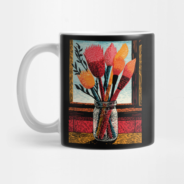 The Artist's Brushes | A Painter's Cozy Studio by TuncGK