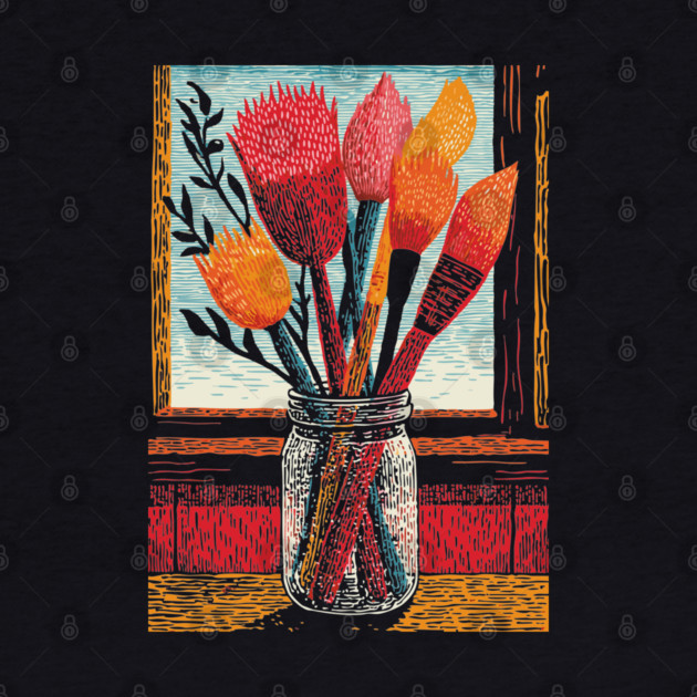 The Artist's Brushes | A Painter's Cozy Studio by TuncGK