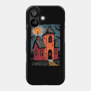 Spooky Haunted House | Gothic Folk Horror Art Phone Case