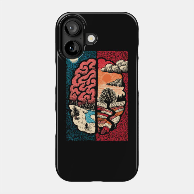 A Mindful Brain | Nature and Consciousness Phone Case by TuncGK