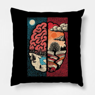 A Mindful Brain | Nature and Consciousness Pillow