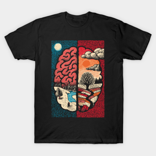 A Mindful Brain | Nature and Consciousness T-Shirt by TuncGK