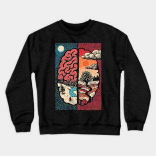 A Mindful Brain | Nature and Consciousness Crewneck Sweatshirt