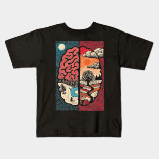 A Mindful Brain | Nature and Consciousness Kids T-Shirt